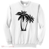 Black White Palm Trees Summer Sun Beach  Sweatshirt thumb 0