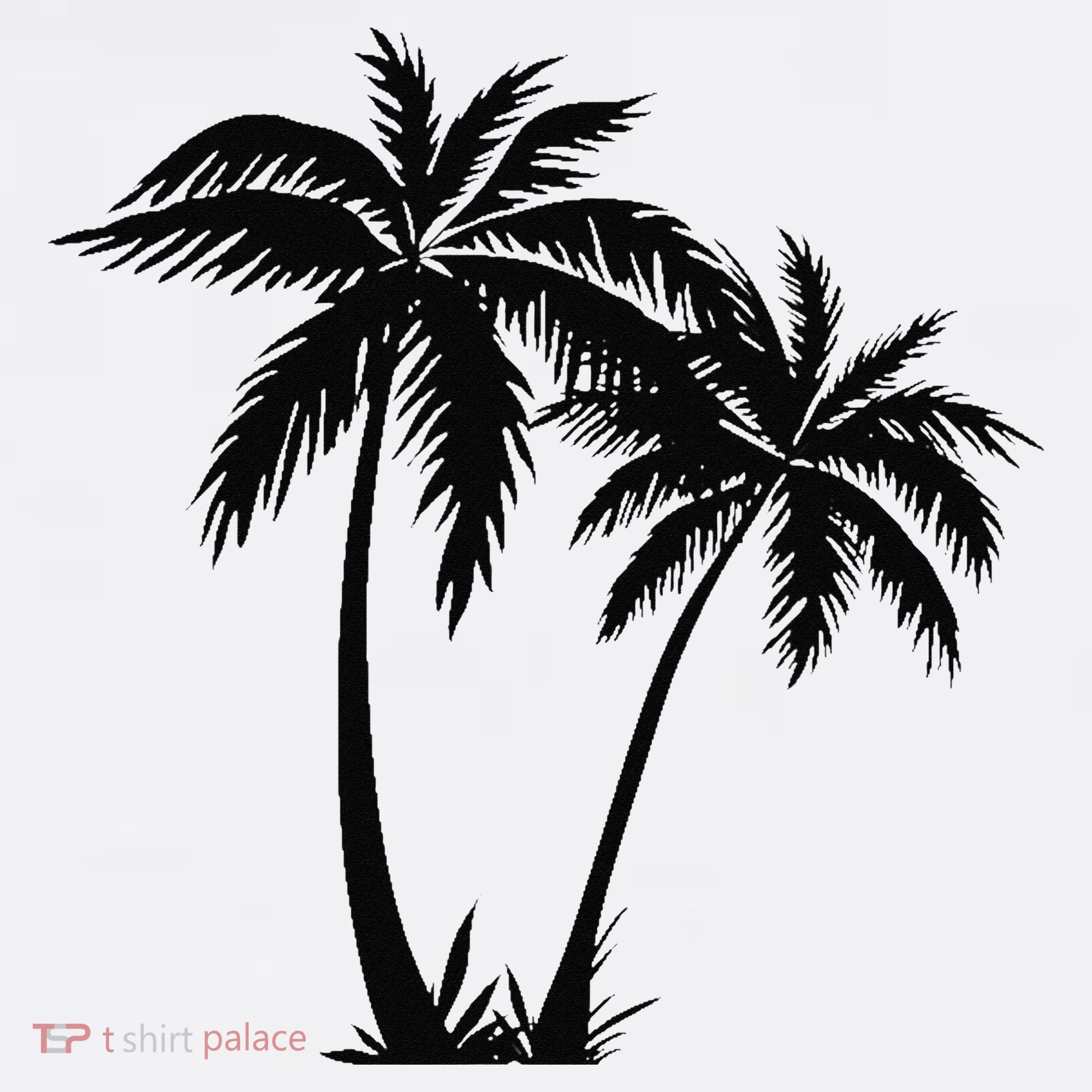 Black White Palm Trees Summer Sun Beach  Women's Hoodie