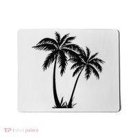 Black White Palm Trees Summer Sun Beach  Mousepad thumb 0