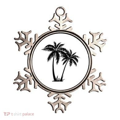 Black White Palm Trees Summer Sun Beach  Ornament