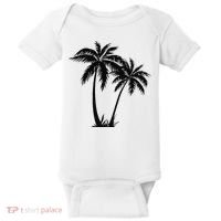 Black White Palm Trees Summer Sun Beach  Baby Bodysuit thumb 0