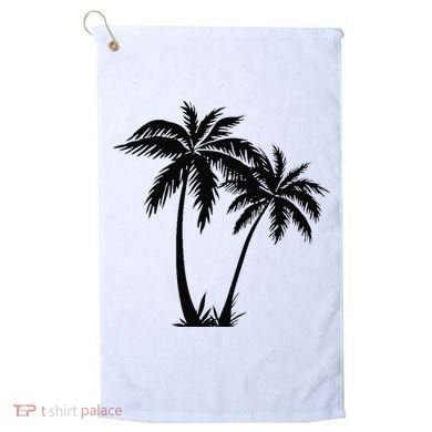 Black White Palm Trees Summer Sun Beach  Golf Towel