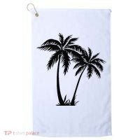 Black White Palm Trees Summer Sun Beach  Golf Towel thumb 0