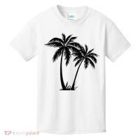 Black White Palm Trees Summer Sun Beach  Kids T-Shirt thumb 0