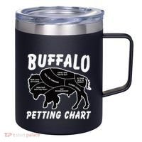 Buffalo Wildlife Petting Chart 12oz Stainless Steel Coffee Mug thumb 0