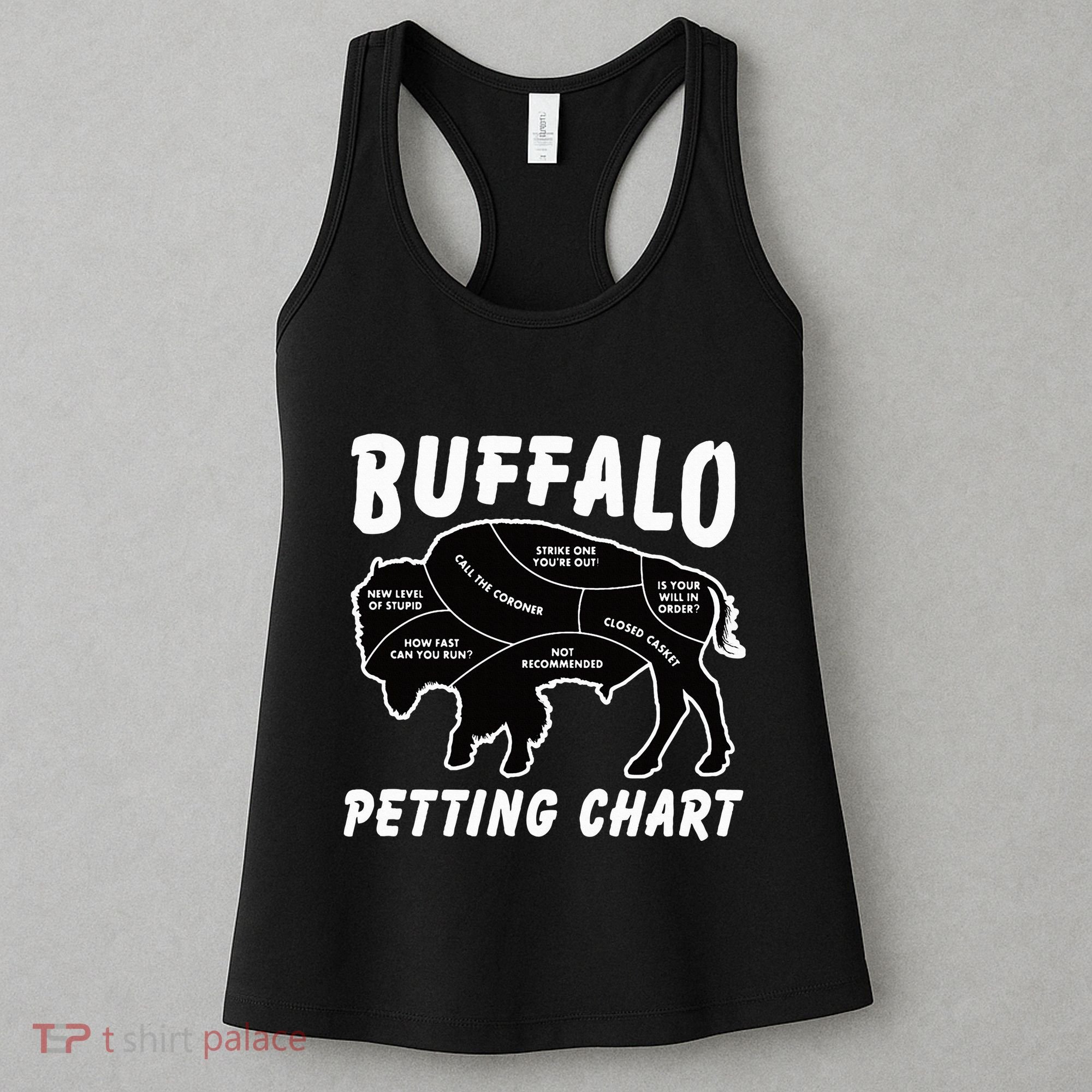 Buffalo Wildlife Petting Chart Women's Tank Top