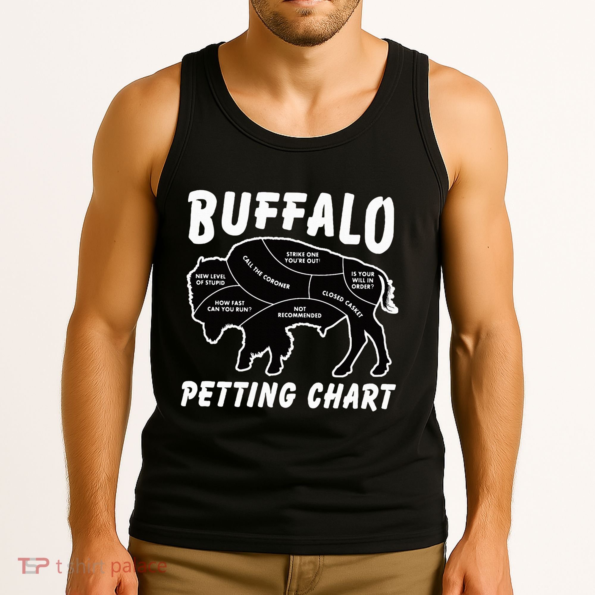 Buffalo Wildlife Petting Chart Tank Top