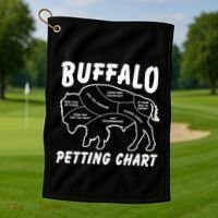Buffalo Wildlife Petting Chart Golf Towel thumb 1