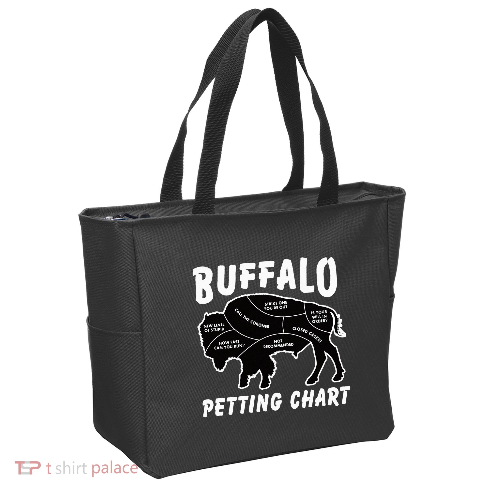 Buffalo Wildlife Petting Chart Tote Bag
