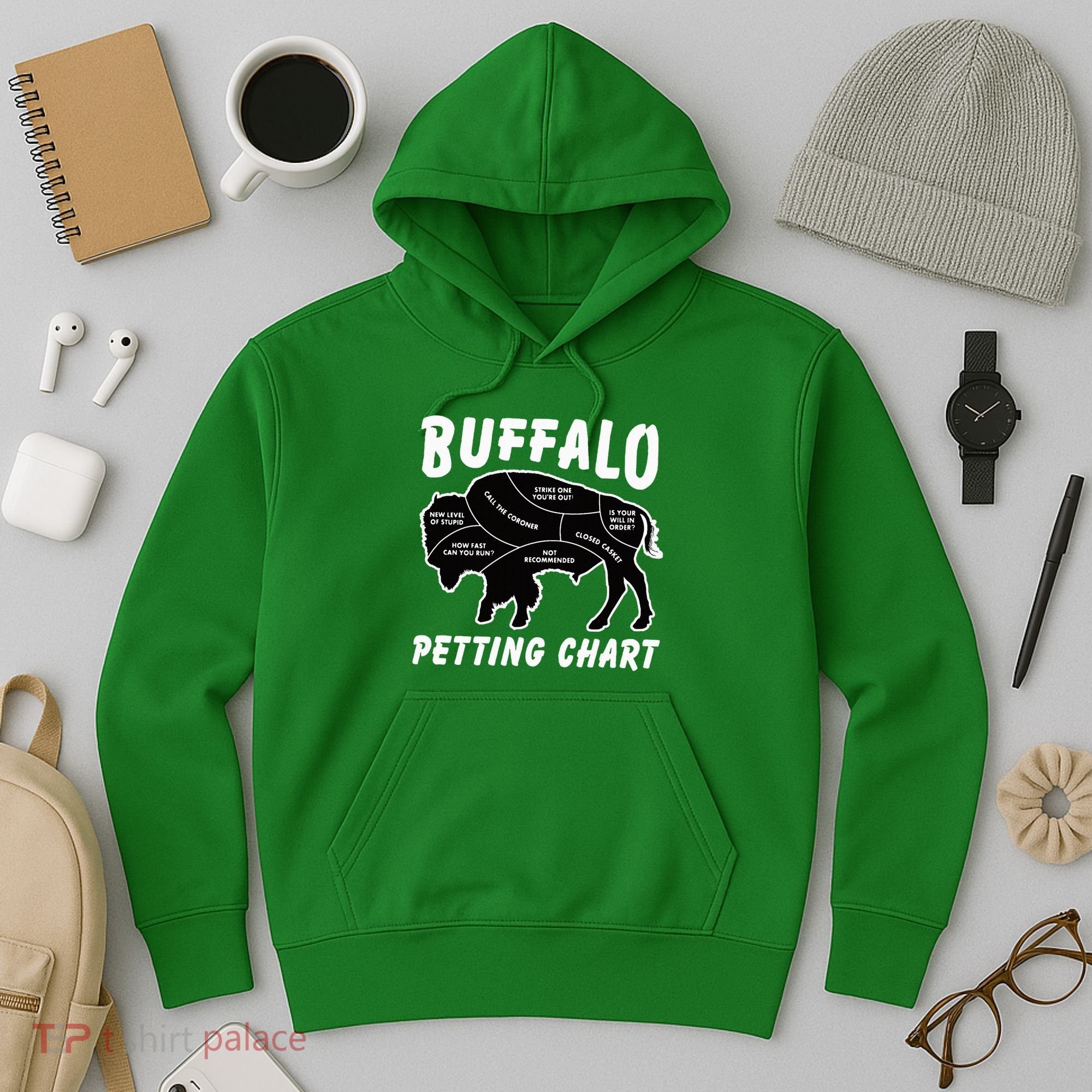 Buffalo Wildlife Petting Chart Hoodie