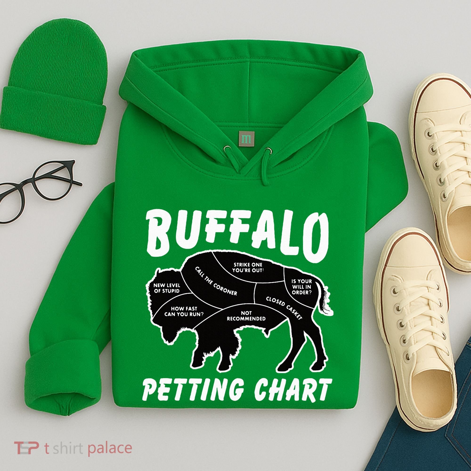 Buffalo Wildlife Petting Chart Hoodie