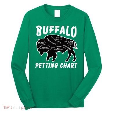 Buffalo Wildlife Petting Chart Long Sleeve Shirt