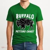 Buffalo Wildlife Petting Chart V-Neck T-Shirt thumb 2