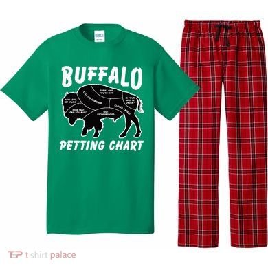 Buffalo Wildlife Petting Chart Pajama Set