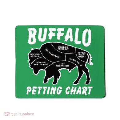 Buffalo Wildlife Petting Chart Mousepad