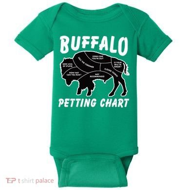 Buffalo Wildlife Petting Chart Baby Bodysuit