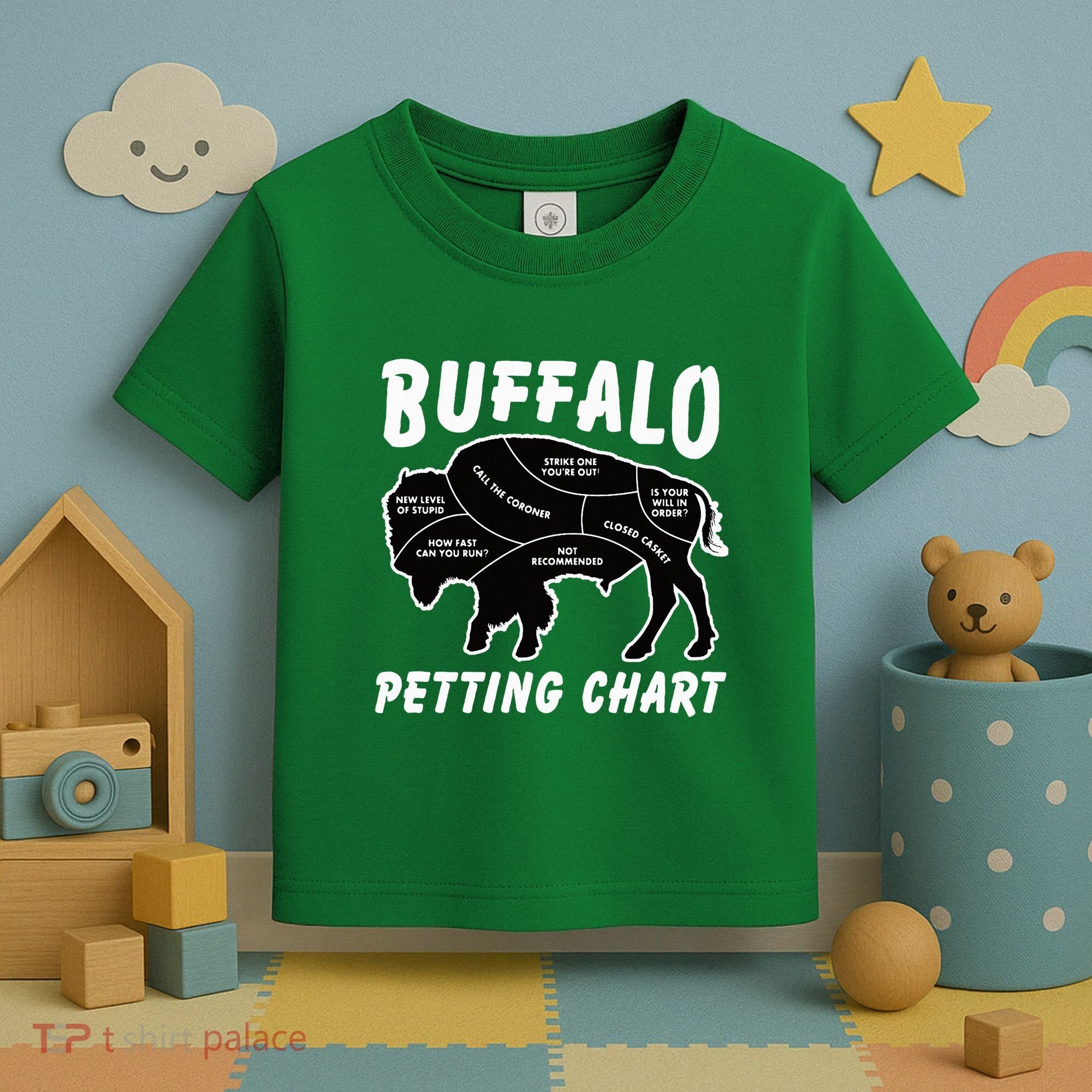 Buffalo Wildlife Petting Chart Toddler T-Shirt
