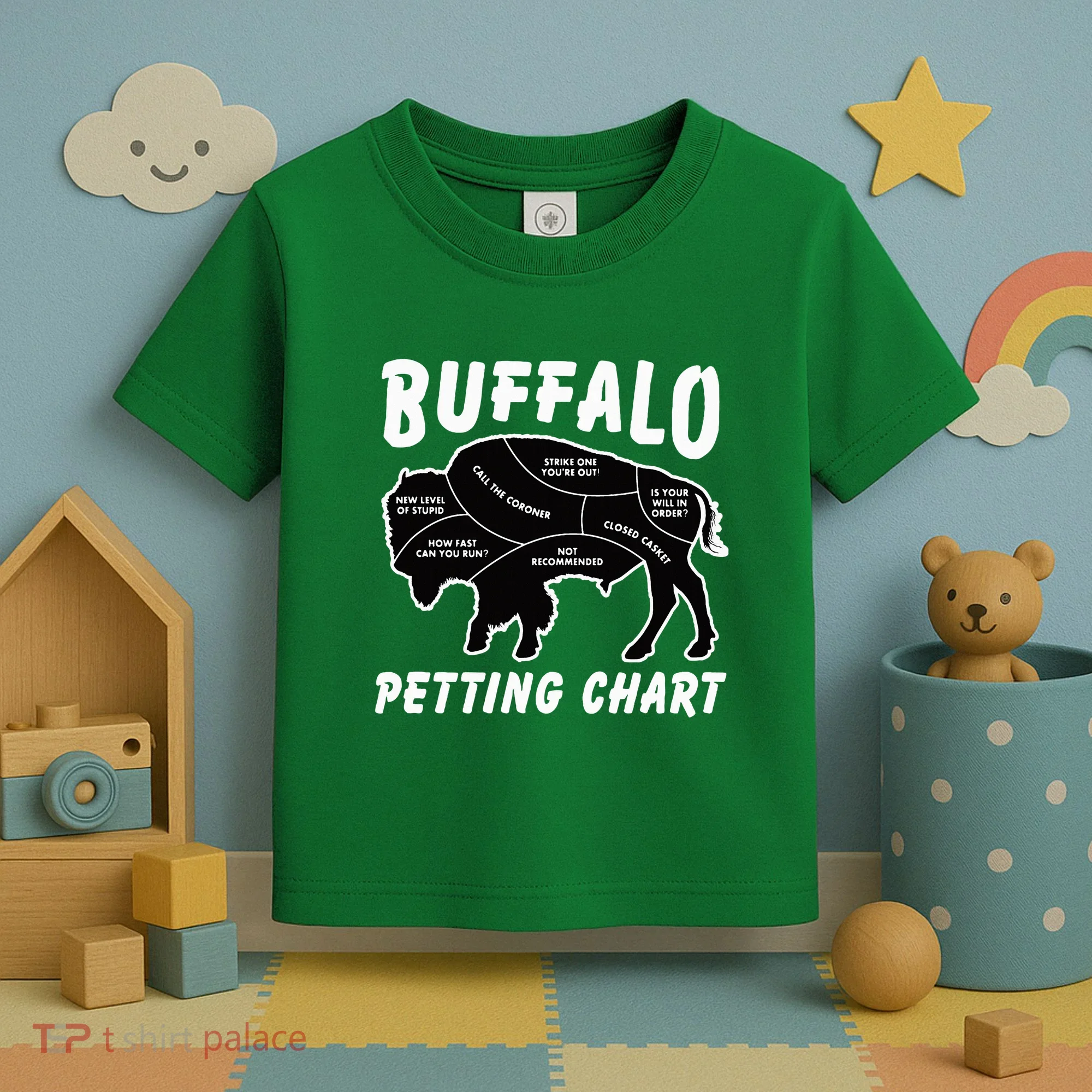 Buffalo Wildlife Petting Chart Toddler T-Shirt