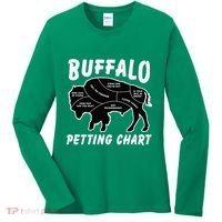 Buffalo Wildlife Petting Chart Women's Long Sleeve Shirt thumb 0