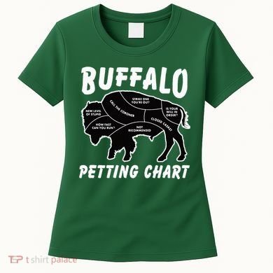Buffalo Wildlife Petting Chart Women's T-Shirt