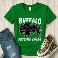 Buffalo Wildlife Petting Chart Women's T-Shirt thumb 3