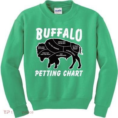 Buffalo Wildlife Petting Chart Kids Sweatshirt