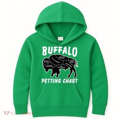 Buffalo Wildlife Petting Chart Kids Hoodie