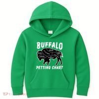 Buffalo Wildlife Petting Chart Kids Hoodie thumb 0
