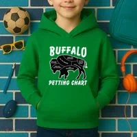 Buffalo Wildlife Petting Chart Kids Hoodie thumb 2