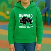 Buffalo Wildlife Petting Chart Kids Hoodie thumb 3