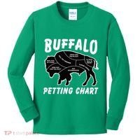 Buffalo Wildlife Petting Chart Kids Long Sleeve Shirt thumb 0