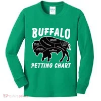 Buffalo Wildlife Petting Chart Kids Long Sleeve Shirt thumb 0