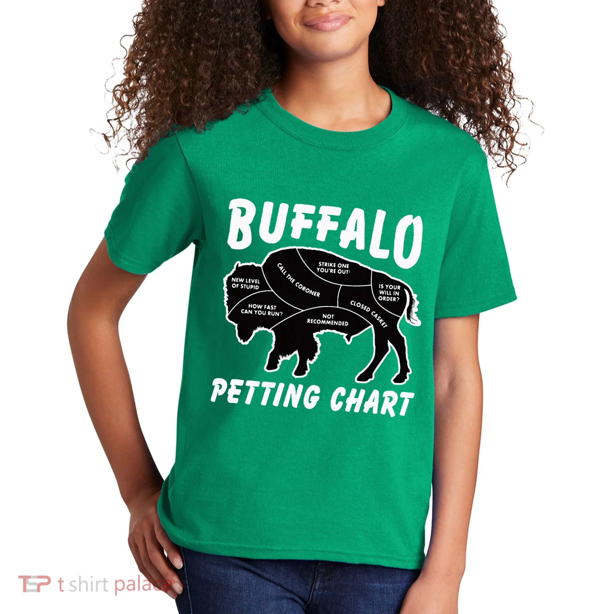 Buffalo Wildlife Petting Chart Kids T-Shirt