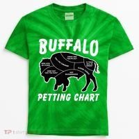 Buffalo Wildlife Petting Chart Kids Tie-Dye T-Shirt thumb 0