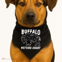 Buffalo Wildlife Petting Chart For Bison Lovers USA-Made Doggie Bandana thumb 1