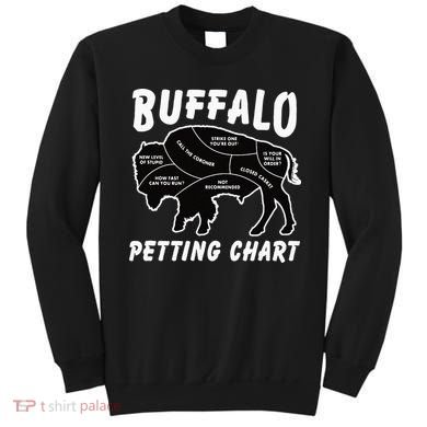 Buffalo Wildlife Petting Chart For Bison Lovers Sweatshirt