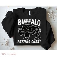 Buffalo Wildlife Petting Chart For Bison Lovers Sweatshirt thumb 2