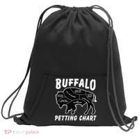 Buffalo Wildlife Petting Chart For Bison Lovers Sweatshirt Cinch Pack Bag thumb 0