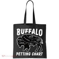 Buffalo Wildlife Petting Chart For Bison Lovers Tote Bag thumb 0
