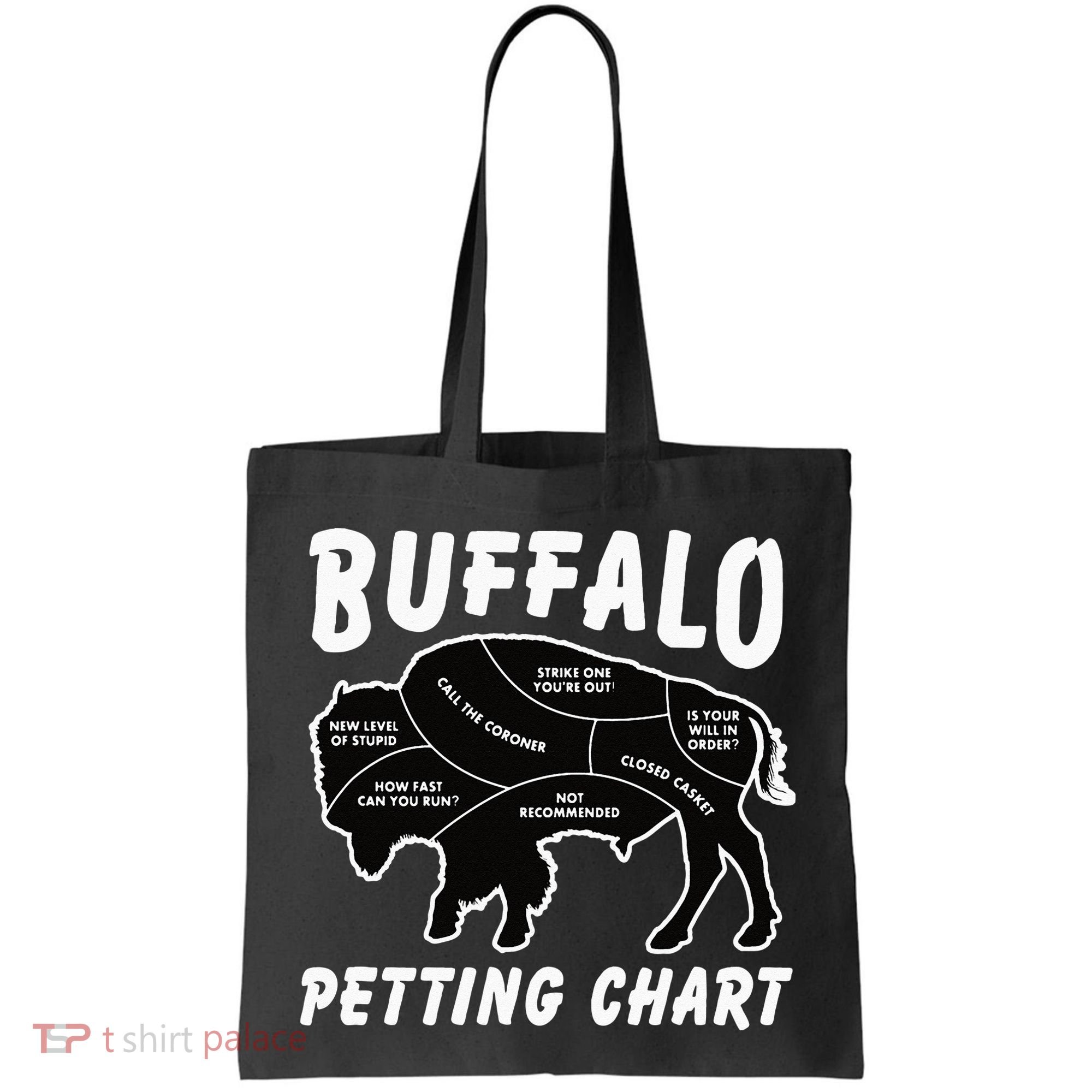 Buffalo Wildlife Petting Chart For Bison Lovers Tote Bag