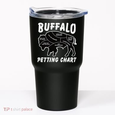 Buffalo Wildlife Petting Chart For Bison Lovers Tumbler