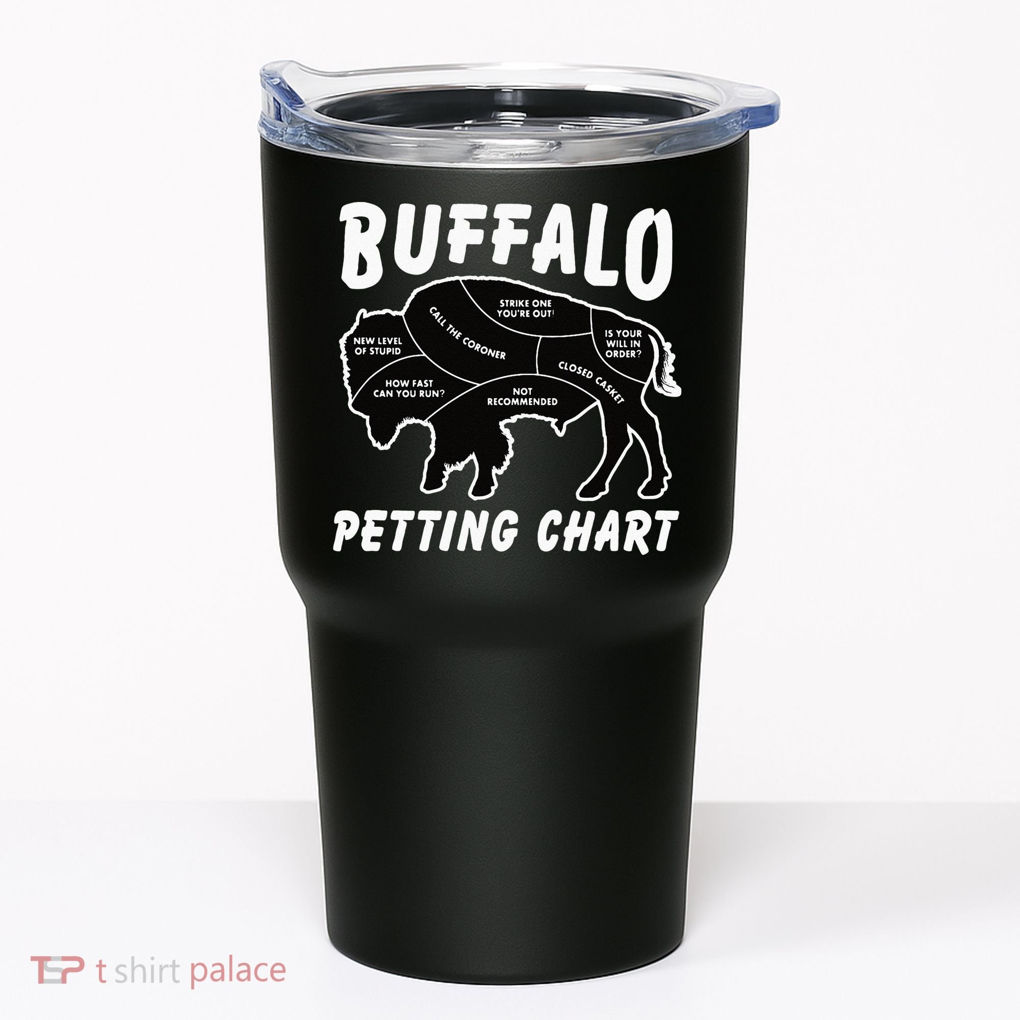 Buffalo Wildlife Petting Chart For Bison Lovers Tumbler