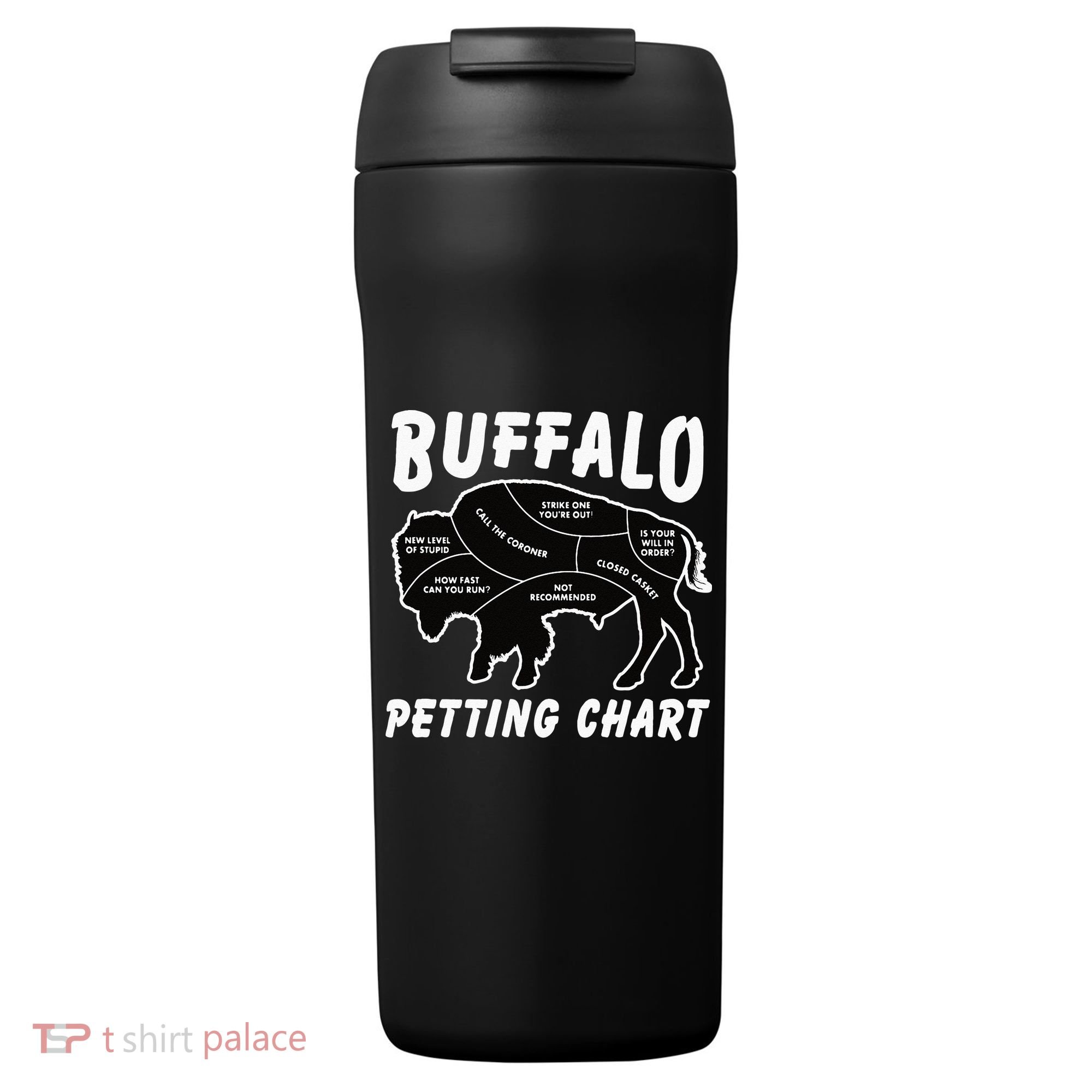 Buffalo Wildlife Petting Chart For Bison Lovers 24oz Duet Stainless Steel Tumbler