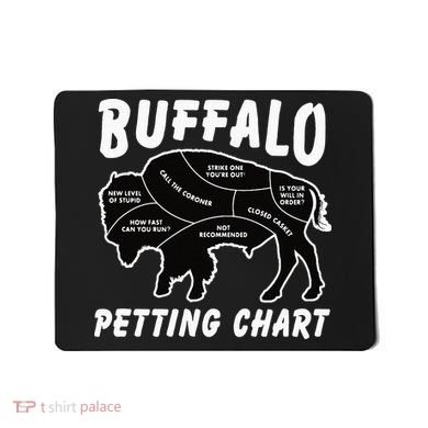 Buffalo Wildlife Petting Chart For Bison Lovers Mousepad