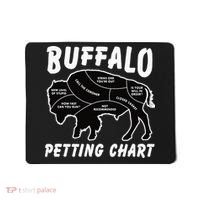 Buffalo Wildlife Petting Chart For Bison Lovers Mousepad thumb 0