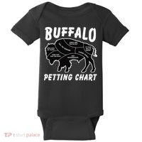 Buffalo Wildlife Petting Chart For Bison Lovers Baby Bodysuit thumb 0