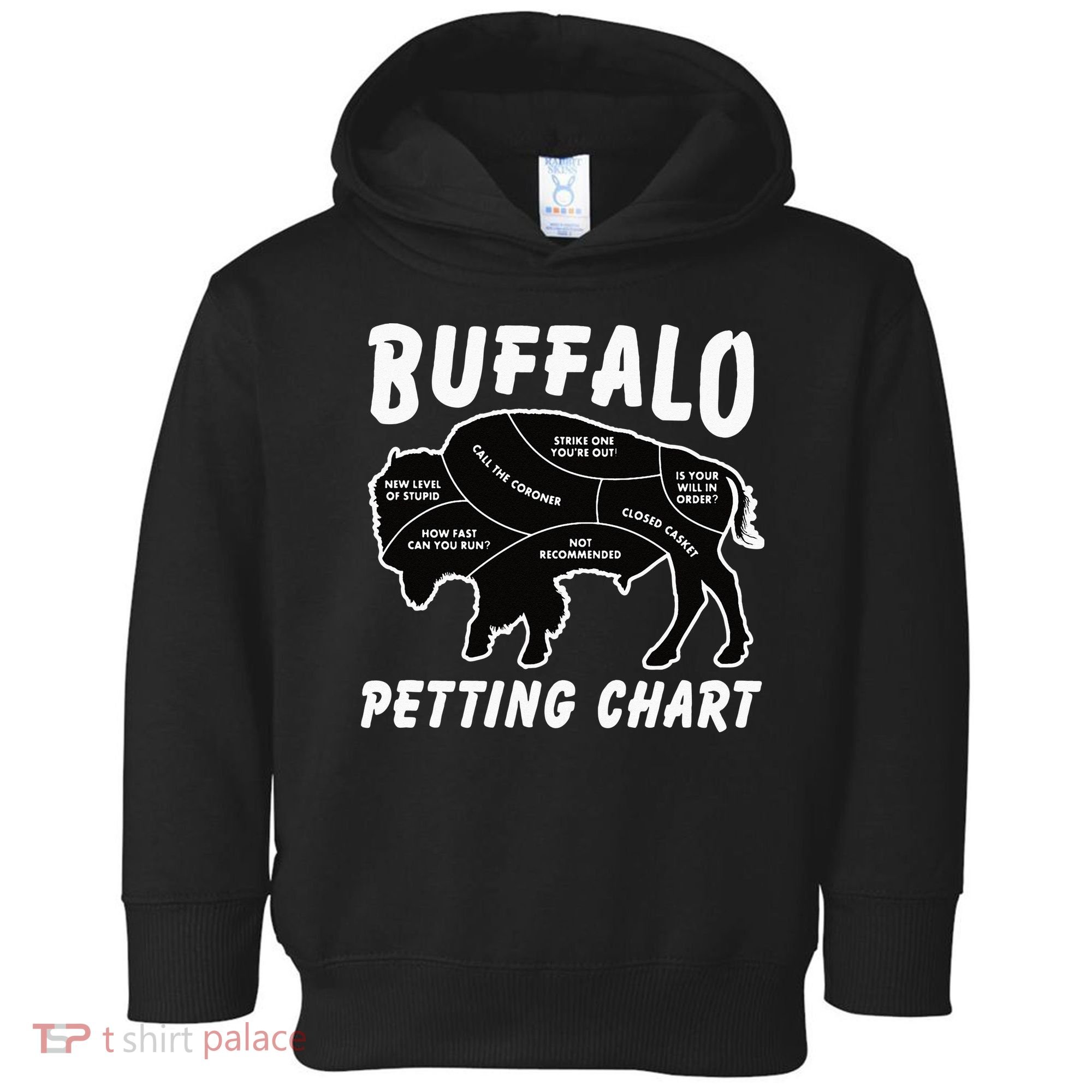 Buffalo Wildlife Petting Chart For Bison Lovers Toddler Hoodie