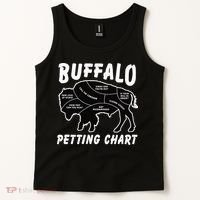 Buffalo Wildlife Petting Chart For Bison Lovers Tank Top thumb 2