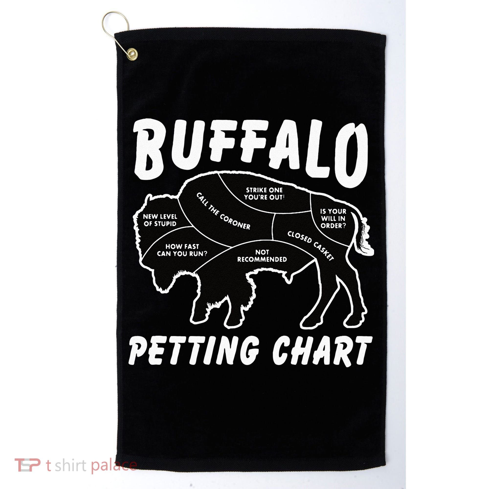 Buffalo Wildlife Petting Chart For Bison Lovers Golf Towel