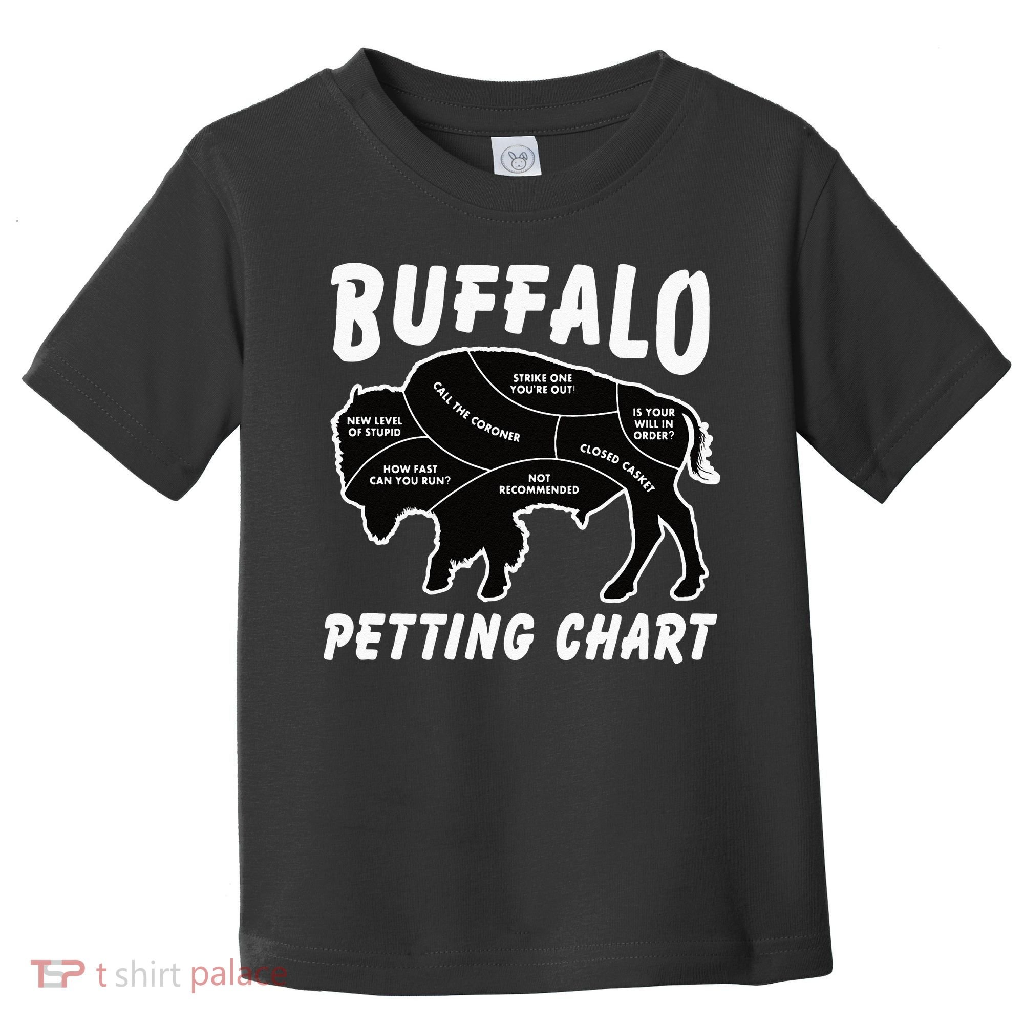 Buffalo Wildlife Petting Chart For Bison Lovers Toddler T-Shirt
